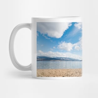 Summer Beach Lake and Mountains Mug